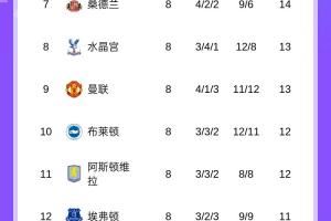 英超积分榜:利物浦各赛事四连败掉第四,曼联连胜第九