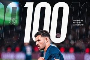  贡萨洛-拉莫斯完成代表巴黎出战第100场里程碑，巴黎晒图祝贺