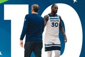  不声不响！森林狼过去20年第三次前15场10胜 两次是在芬奇麾下